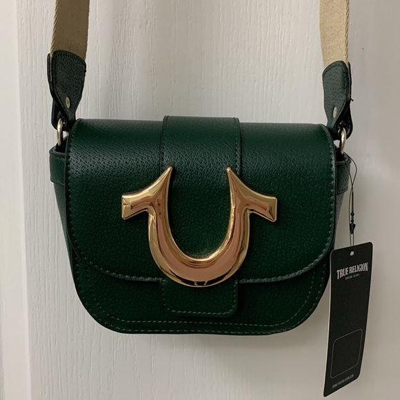 Deep Green True Religion Mini Crossbody Bag - Picture 1 of 17